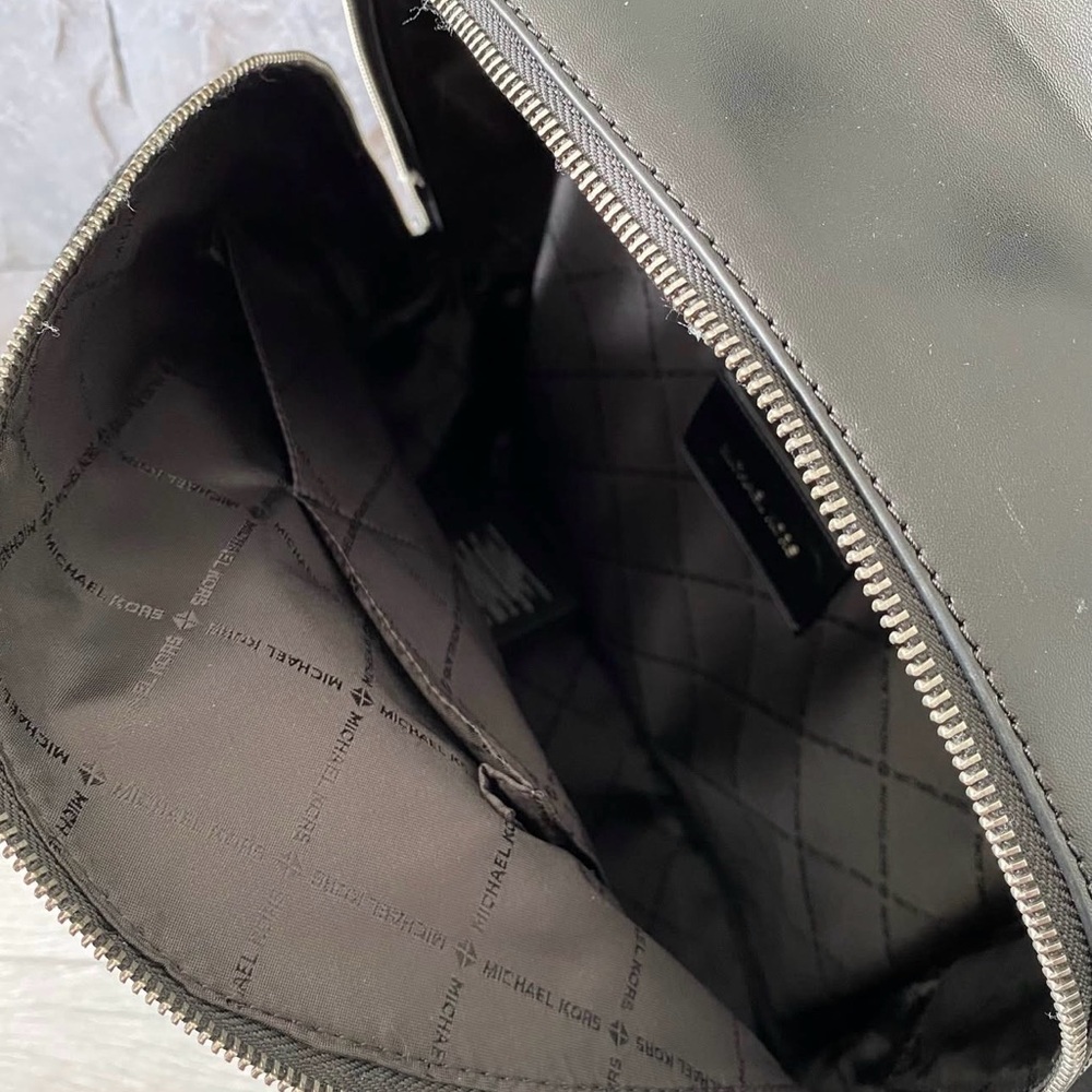 Michael Kors Cooper Black and White Logo Backpack - Picture 6 of 8